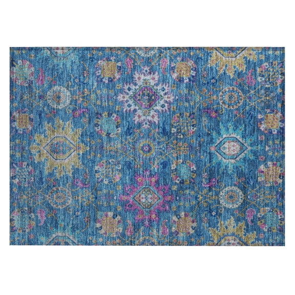 Dalyn Rugs Machine Washable Indoor/Outdoor Chantille ACN2151 Blue 1'8" x 2'6" Rug