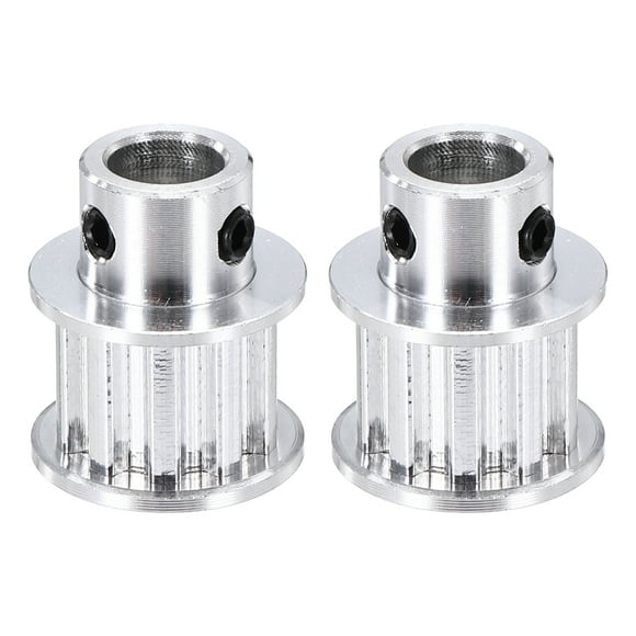 Uxcell 2 Pcs Polea de Aluminio, Rueda Sincrónica de Correa de Temporización XL de 10 Dientes Agujero de 8mm Paso de 5.08mm Ancho de Ranura de 11mm para Correa, Máquina CNC, Impresora 3D