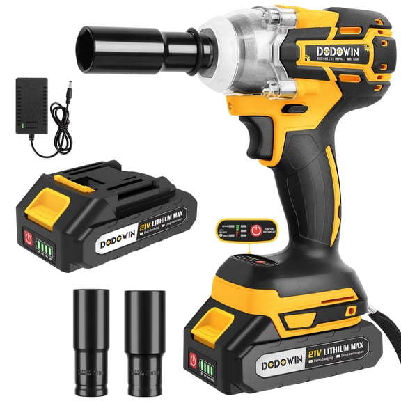 Cordless Impact Wrench with Battery and Charger, Handheld Power Wrench for Tire Changes and Home Repairs, Compact Lug Nut Remover for SUV and Car