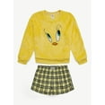 thumbnail image 5 of Looney Tunes X Justice Girls Long Sleeve Sleep Top and Shorts, 2-Piece, Sizes 5-18, 5 of 5