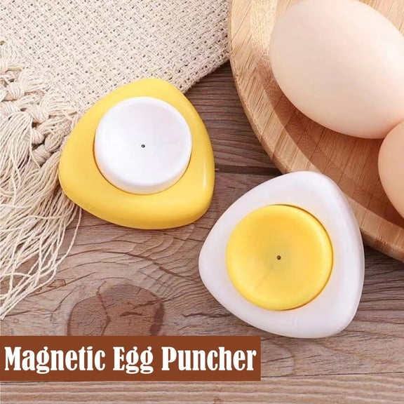 2 PCS Magnetic Egg Pricker Tool, Egg Hole Punch for Boiled Eggs, Stainless Steel Egg Perforator to Prevent Cracking, Kitchen Gadget for Duck Eggs Steamed Eggs