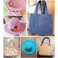 thumbnail image 3 of Raffia Thread Cotton Straw Summer Woven Straw Hat Cotton Straw Paper Thread Hand Knit Crochet Bag Cushion Baskets Hat Freeshippi, 3 of 7