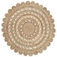 thumbnail image 2 of Safavieh Natural Fiber Round Collection NF805B Handmade Boho Charm Braided Jute Area Rug, 6' x 6' Round, Natural, 2 of 2