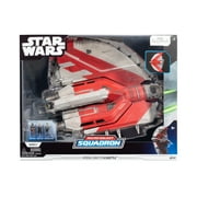Star Wars Micro Galaxy Squadron Ahsoka Tano's T-6 Jedi Shuttle - 13 inch Vehicle and Three 1 inch Micro Figure Accessories
