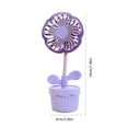 thumbnail image 3 of CASAFUN Fan Portable Mini Hand Fan with USB Rechargeable and Flower Design 2 Speed Desk Table Fan with Base Operated Small Makeup Eyelash Fan For Women Girls Outdoor Indoor, 3 of 8