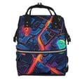 thumbnail image 1 of Easygdp Neon City Map para Bolsa de Bebé de Gran Capacidad con Múltiples Bolsillos, Bolsa de Pañales para Padres, Bolsa de Viaje Organizada y Elegante, 1 of 6