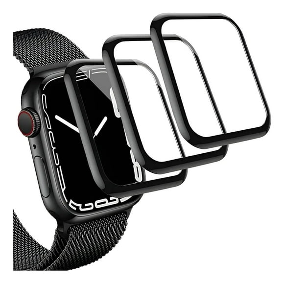 3 Micas Protectoras Para Apple Watch, compatible con Todas las Series