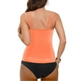 thumbnail image 3 of UPPADA UPPADAs Tankinis 2 Pcs pour Femmes, une-Pièces de Bain Unies à Col Ras du Cou, Taille Haute, Modestes, avec Shorts, Maillots de Plage Confortables pour les Vacances, Maillots 2 Pcs pour Dames, Orange, m, 3 of 6