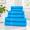 Aqua-6 Piece Towel Set, variant on Luxuryton Bath Sheet 40x80 ( Aqua Blue)