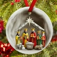 thumbnail image 4 of PuSpu Home Decor Christmas Round Acrylic Hanging 8cm Nativity Scene Hanging Ornaments Transparent Colored Acrylic Holiday Decorations Christmas Tree Door And Window Pendants Holiday Products, 4 of 6