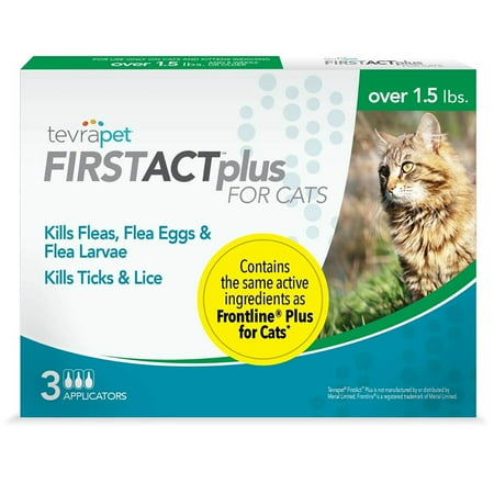 UPC 190623000119 product image for TevraPet FirstAct Plus Flea and Tick Prevention for Cats over 1.5 lbs  3 Monthly | upcitemdb.com