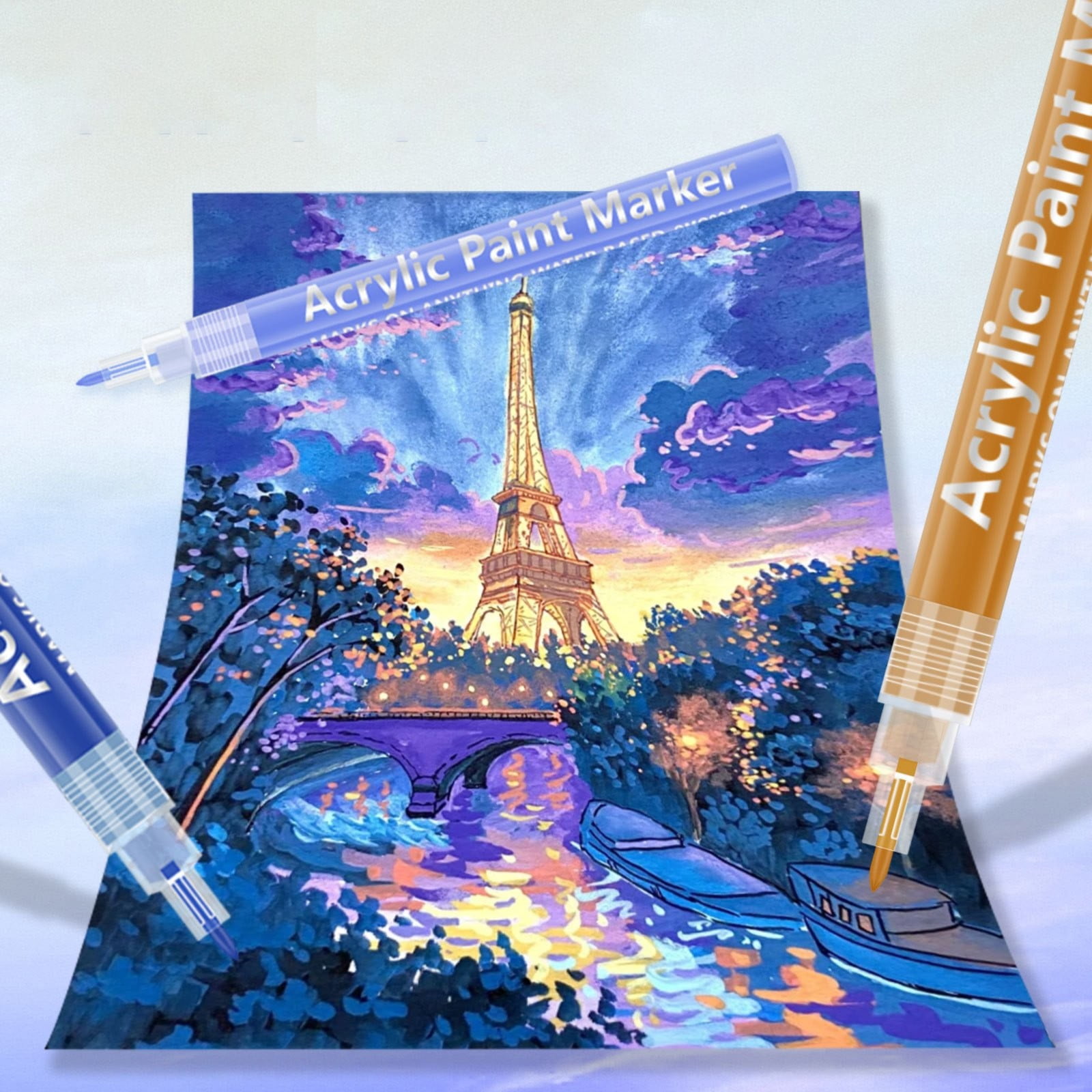 Clearance Doodle Pen under $20,Border Acrylic Marker Pen Art Specific Non Transparent Paper Pen Hand Drawn DIY Non Transparent Color Stackable Acrylic Pen 10ml 2PC