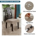 thumbnail image 2 of Chair Covers-Waterproof Fabric Seat Covers for Dining Room 20"D x 20"W x 3"H（4 PCS-Rear-Covered, Taupe）, 2 of 7