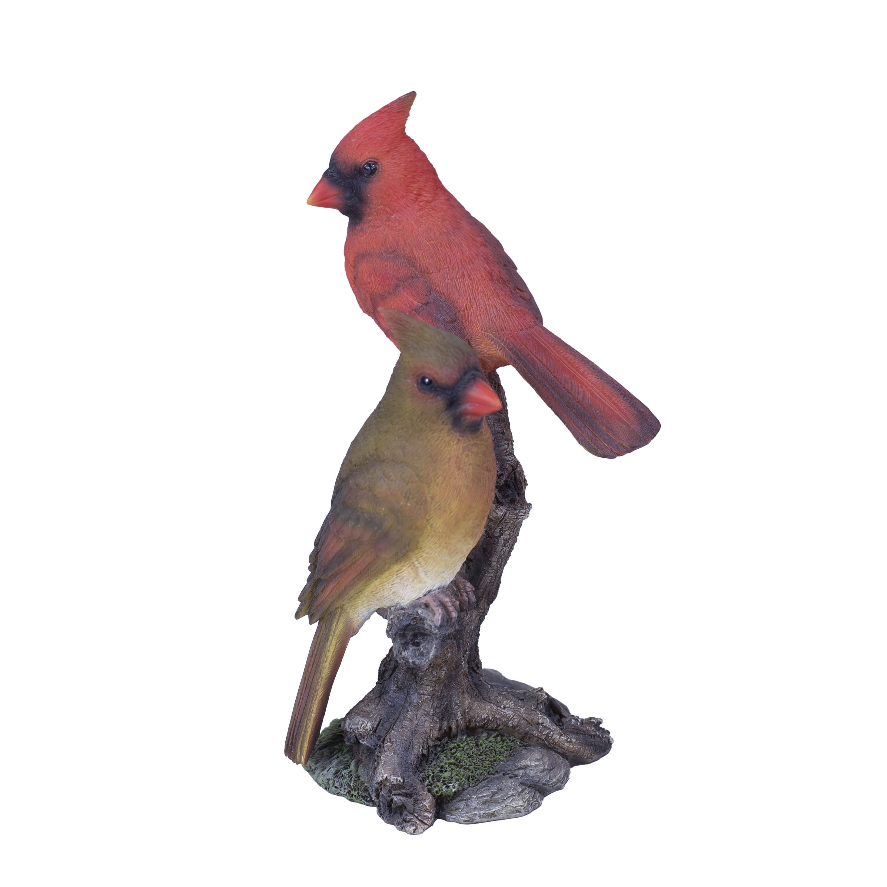 SOREAL Red Gardinals on branch | Handcrafted Decorative Bird Statue for Home & Garden | Premium Polyresin, Weather-Resistant Indoor/Outdoor Decor