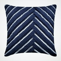 Cushion Covers, Navy Blue Decorative Sofa Pillow Covers 16x16 inch (40x40 cm), Suede Pillowcases, Striped, Pintucks, Textured, Modern Designer Toss Pillow Covers - Popeye The Sailor
