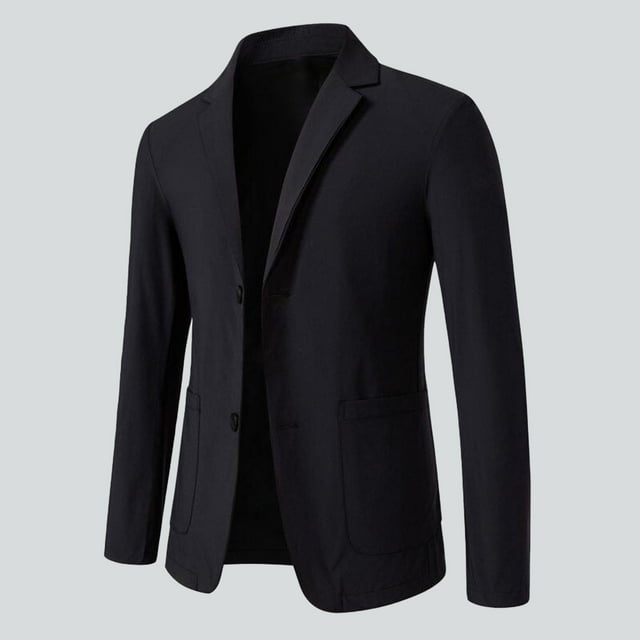 Ceisia Blazer en Polyester Léger Décontracté pour Homme, Coupe Ajustée, Revers Cranté, Double Boutonnage, Cadeau