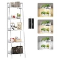 thumbnail image 5 of OUTONLIFE 5-Tier LED Ladder Shelf - Narrow Tall Corner Bookshelf,Touch & Remote Control, 3 Color Temperatures Display Storage Rack for Living Room/Bedroom（White）, 5 of 9