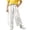 White, variant on VBEWZET Kids Wide Leg Casual Pants, Elastic Waist Loose Fit Trousers with Pockets, Lightweight Air-Condition Pants for Boys & Girls Black 2-3 Years