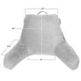 thumbnail image 6 of Reading Pillow, Petite Back Pillow, Backrest Pillows for Bed with Arms, Shredded Memory Foam Back Pillows for Sitting in Bed, Small Back Support Pillow for Kids & Teens, Silver Gray, 6 of 6