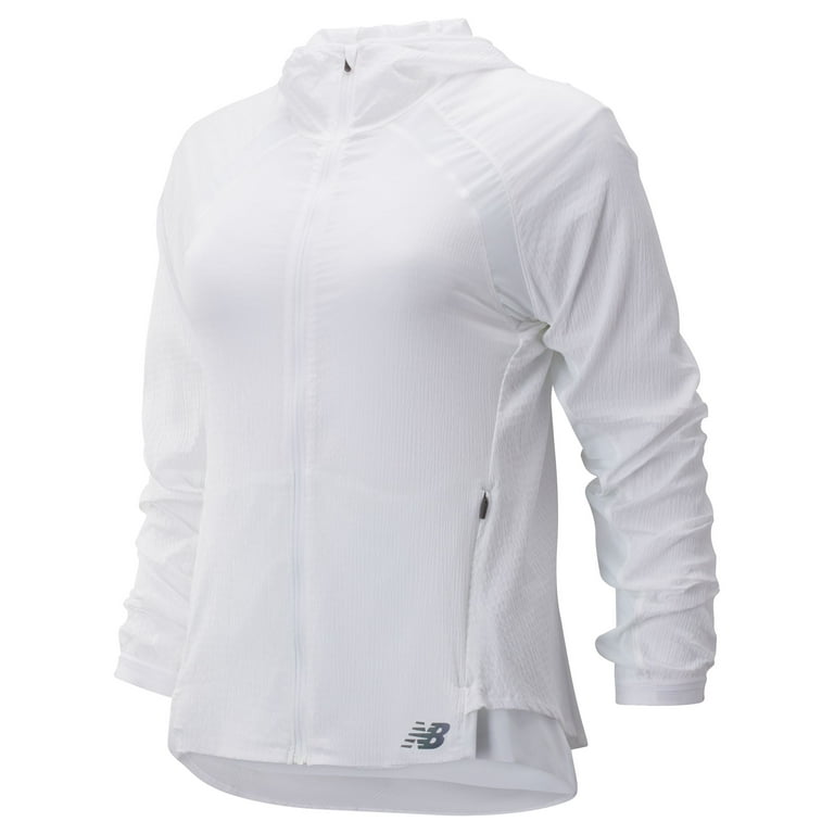 New Balance Women s Q Speed Run Crew Jacket White