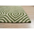 thumbnail image 2 of EORC ME106GN5X8 Hand-Tufted Wool Modern Tufted Stripes Rug, 5' x 8', Green Area Rug, 2 of 5