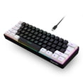 thumbnail image 1 of Snpurdiri 60% Wired Gaming Keyboard Small Rgb Backlit Membrane Gaming Keyboard Ultra-Compact Mini Waterproof Keyboard For Pc Computer Gamer White And Black, 1 of 1