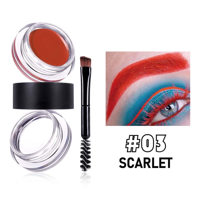 Salud y Belleza, Belleza y Maquillaje, Lápiz/Polvo para Cejas, Lápiz para Cejas, Crema y Cera para Cejas Resistente al Agua de Larga Duración 2 en 1, 8 Colores, 4,3 g + 4,3 g, Lápiz para Cejas