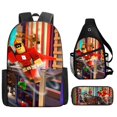 thumbnail image 1 of Conjunto de tres piezas de ROBLOX Roblox My Virtual World, mochila escolar para estudiantes de primaria y secundaria, estuche para lápices, 1 of 4