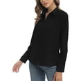 thumbnail image 6 of Button Down Shirts for Women, Fitted Long Sleeve Work Office Blouse, 6 of 9