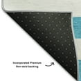 thumbnail image 3 of Addison Rugs Mayfield Washable Transitional Stripes Teal Round Rug, 8' x 8', 3 of 5