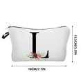 thumbnail image 3 of Hovmgk Letter Cosmetic Bag 7.1×5.3 Inch, Initial Makeup Pouch, Fabric, Stylish, Personalized – Perfect for Travel, Daily Use, Mother's Day, Great for Women, Gift Recipients, 3 of 6