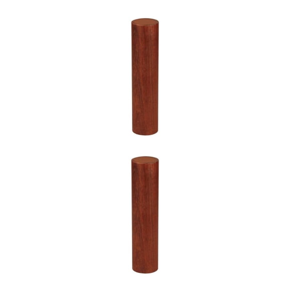 Naiovety Wood Cylinder Sand Shaker Round Shape Hammer Game Party Sticks Drum Mahogany Rhythm Instrument Toys Supplies Percussion Musical 2piezas