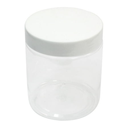 Unique Bargains 250mL 60mm Dia Wide Mouth Clear Cylinder Body Plastic Widemouth Jar