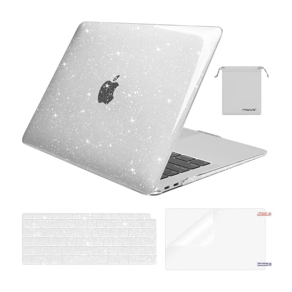 MOSISO Compatible with MacBook Air 13 inch Case 2022 2021 2020 2019 2018 A2337 M1 A2179 A1932, Glit