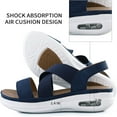 thumbnail image 3 of Pennysue Women's Summer Blue Strap Elastic Air Cushion Sports Sandals Size 10, 3 of 7