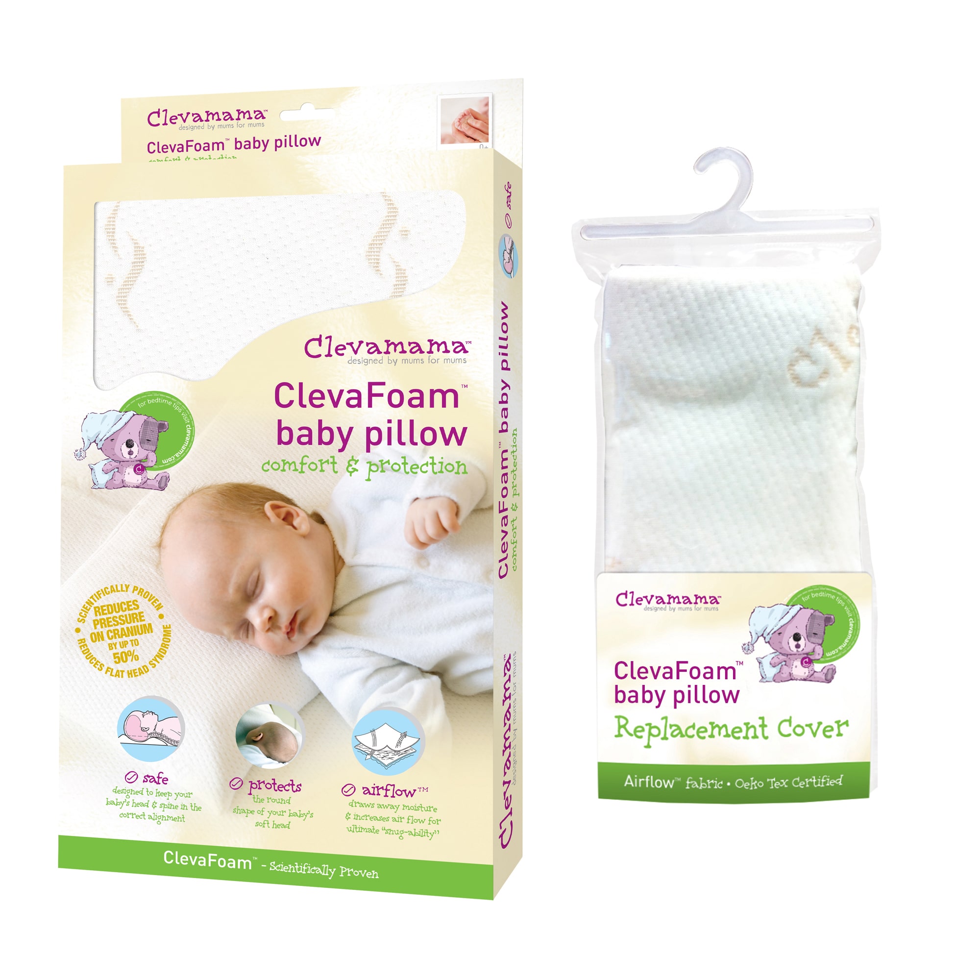 Clevamama Foam Baby Pillow 