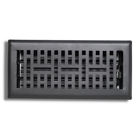 Sierra Grates Metro Floor Register 4 inch X 14 inch Cast Iron Black