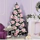 thumbnail image 4 of 14,5 cm, 5 piezas, rosa, plata, simulación de flores navideñas, árbol de Navidad, flores falsas, bricolaje, decoración navideña para el hogar, corona, regalo de Navidad, 4 of 5