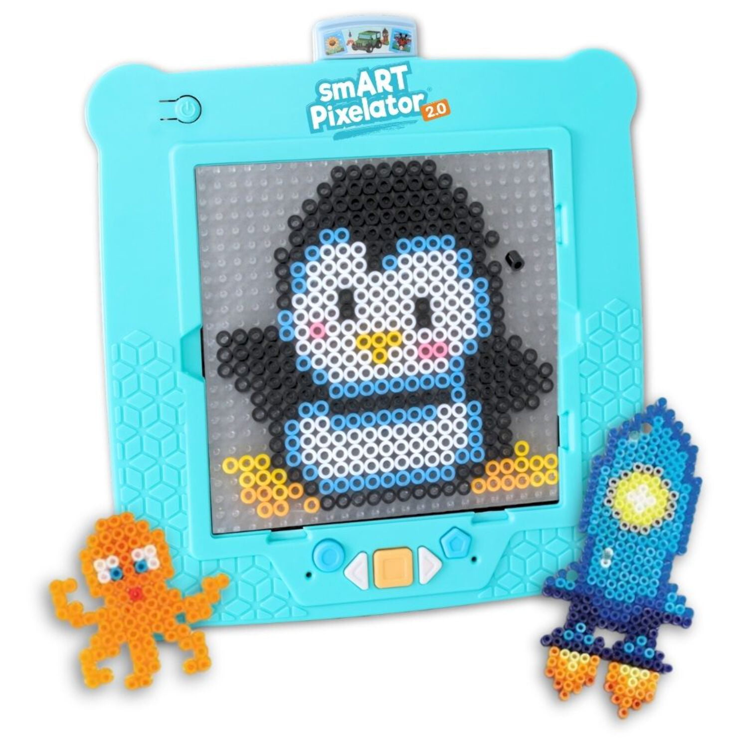 Flycatcher smART Pixelator 2.0 Fuse Bead Art Kit – LED Pattern Guide for Kids Ages 7+, Create 2D & 3D Designs with Free App – STEAM Toy Gift Set with 10,000 Colorful Beads
