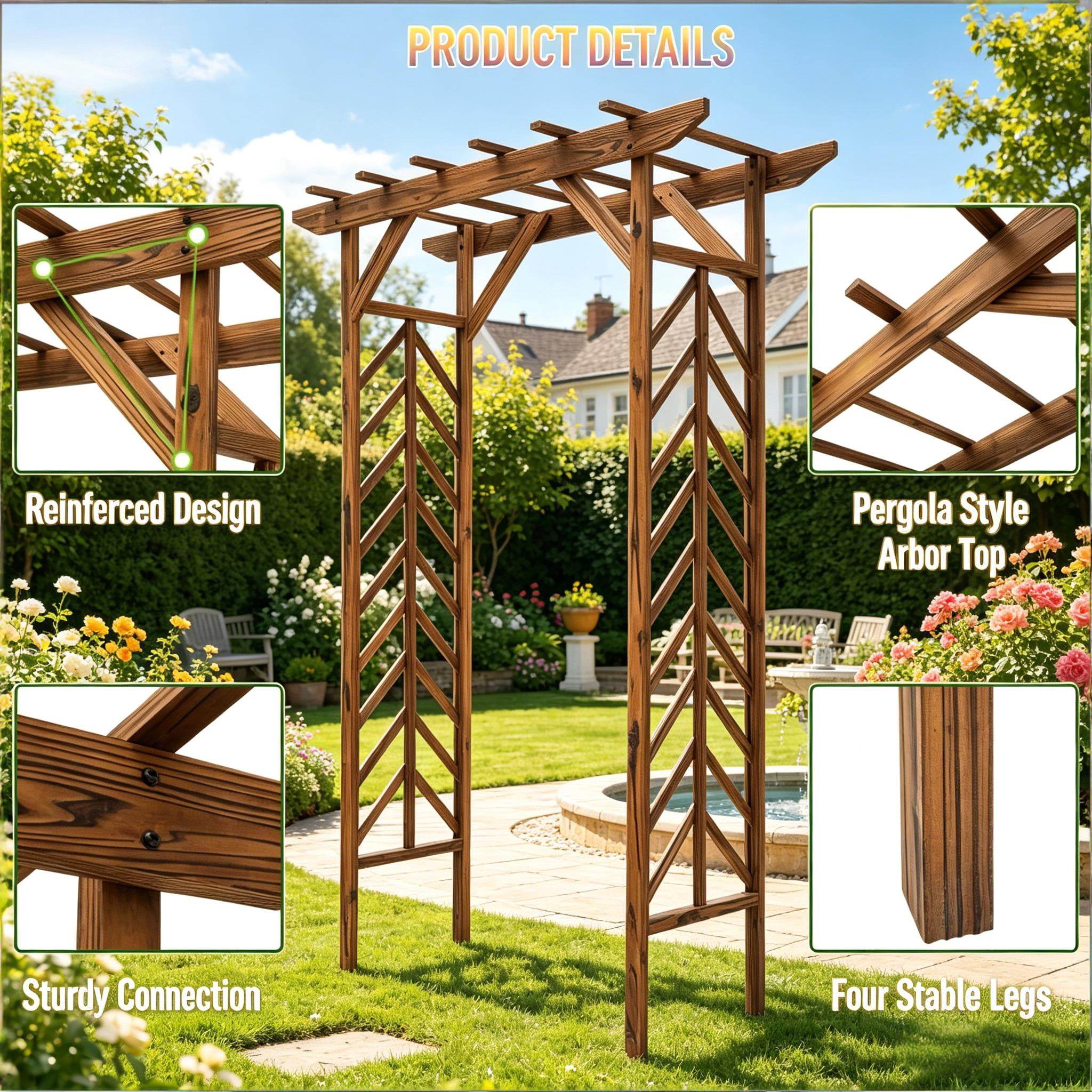 Garden Arbor Arch Trellis,Wooden Arbor Arch Trellis,Wedding Arch Trellis