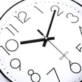 thumbnail image 5 of Reloj de pared moderno de 30 cm, de cuarzo, silencioso, funciona con pilas, redondo, decorativo, para oficina, aula, escuela, 5 of 5