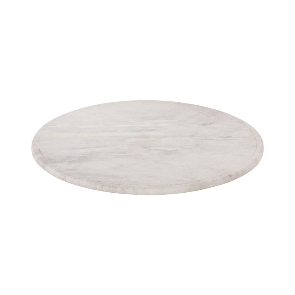 Round White Marble Lazy Susan In Marble Serving Lazy Susan'S 19Inches Wide Material