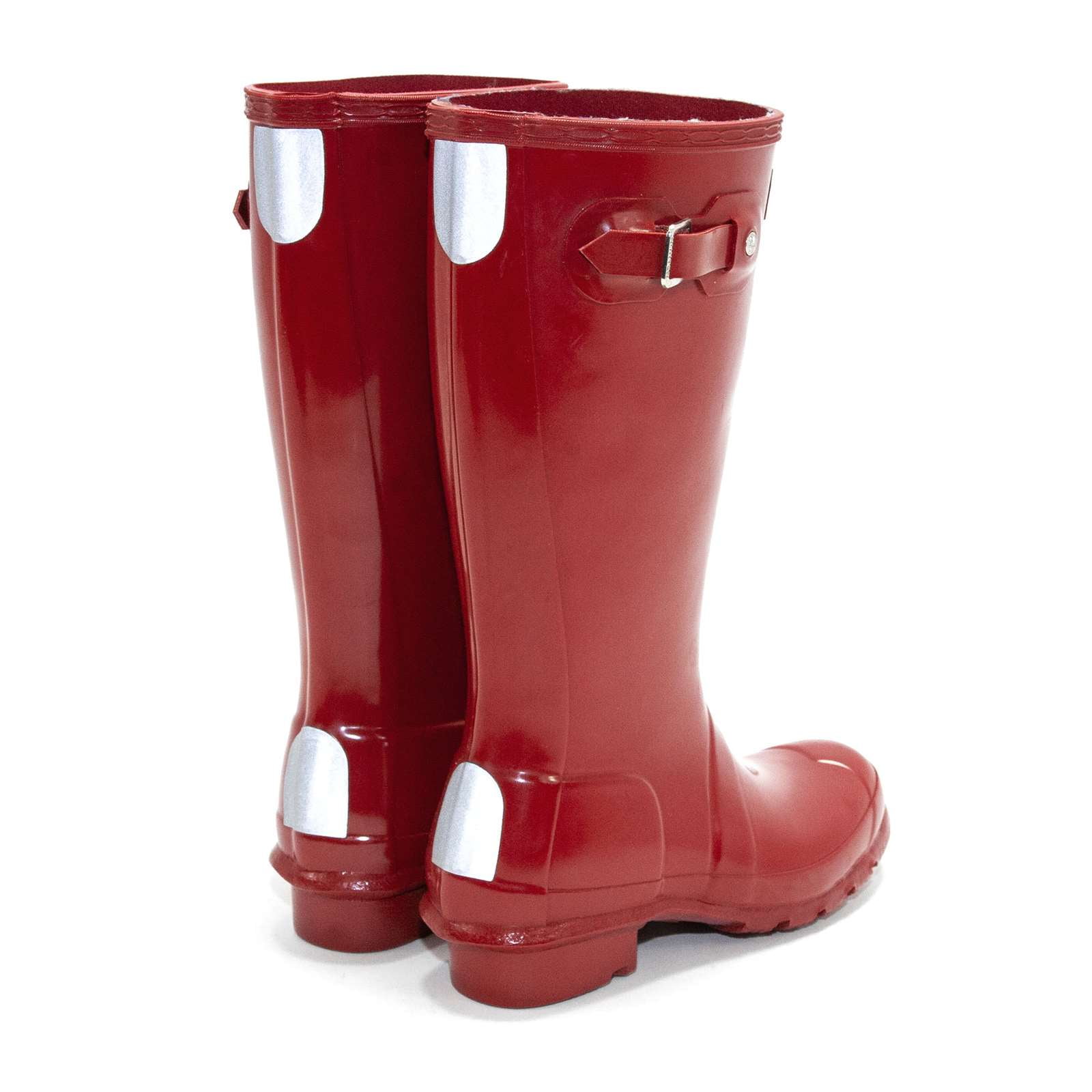 Hunter Girls Original Gloss Rain Boot, Military Red,1 M US