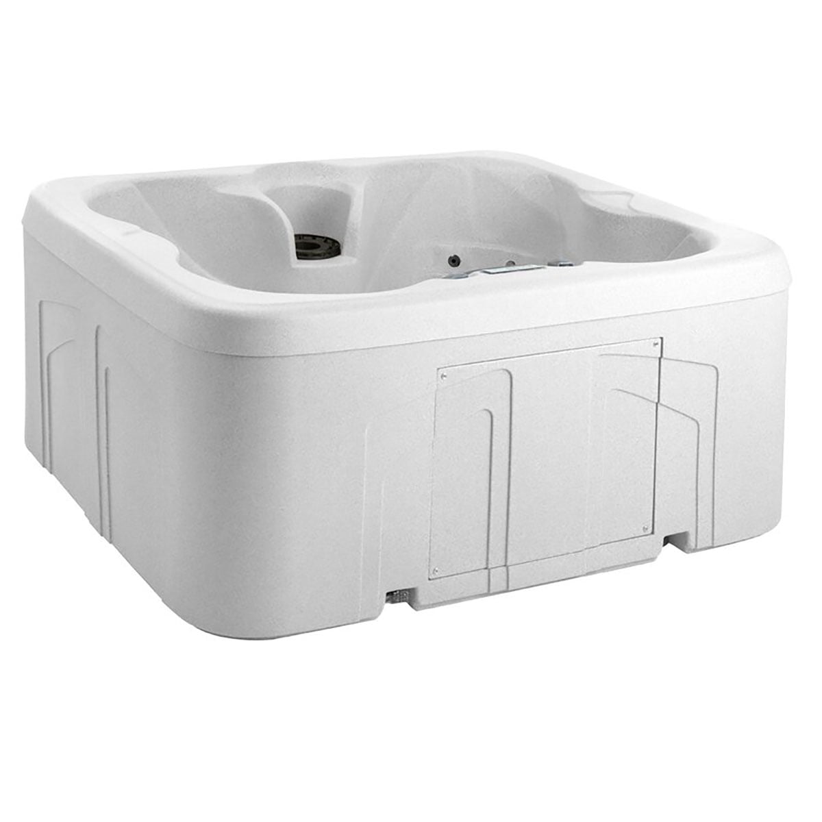 Life Smart 4 Person Plug & Play Hot Tub Spa with 13 Jets and Cover, Sea