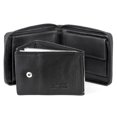 thumbnail image 4 of Billetera de piel negra con el emblema de Buxton, con cierre de cremallera, 4 of 7