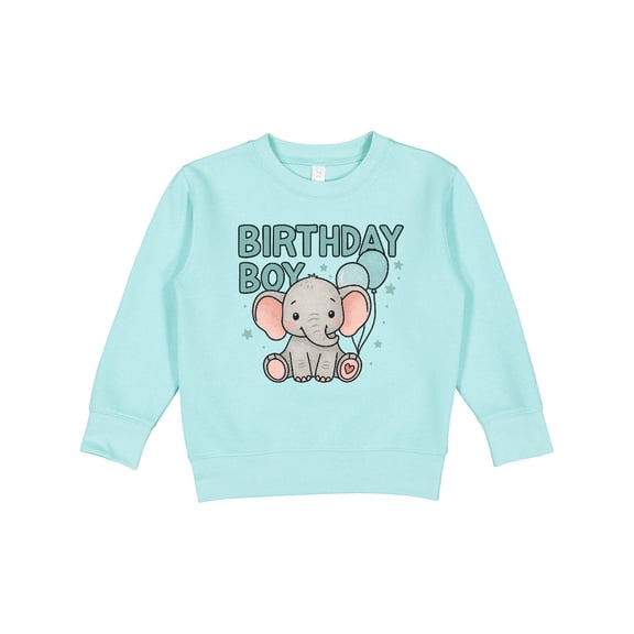 Inktastic Birthday Boy Elephant Balloons Toddler Sweatshirt