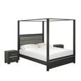 thumbnail image 2 of East West Furniture Denali 3-piece Wood Bedroom Set in Brush Gray, 2 of 7