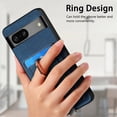 thumbnail image 4 of Nalacover 2-in-1 Magnetic Case for Google Pixel 7, Back Wallet Case with Detachable Card Holder Ring Holder Stand Phone Cover for Google Pixel 7, Vintage PU Leather Shockproof Case - Blue, 4 of 10