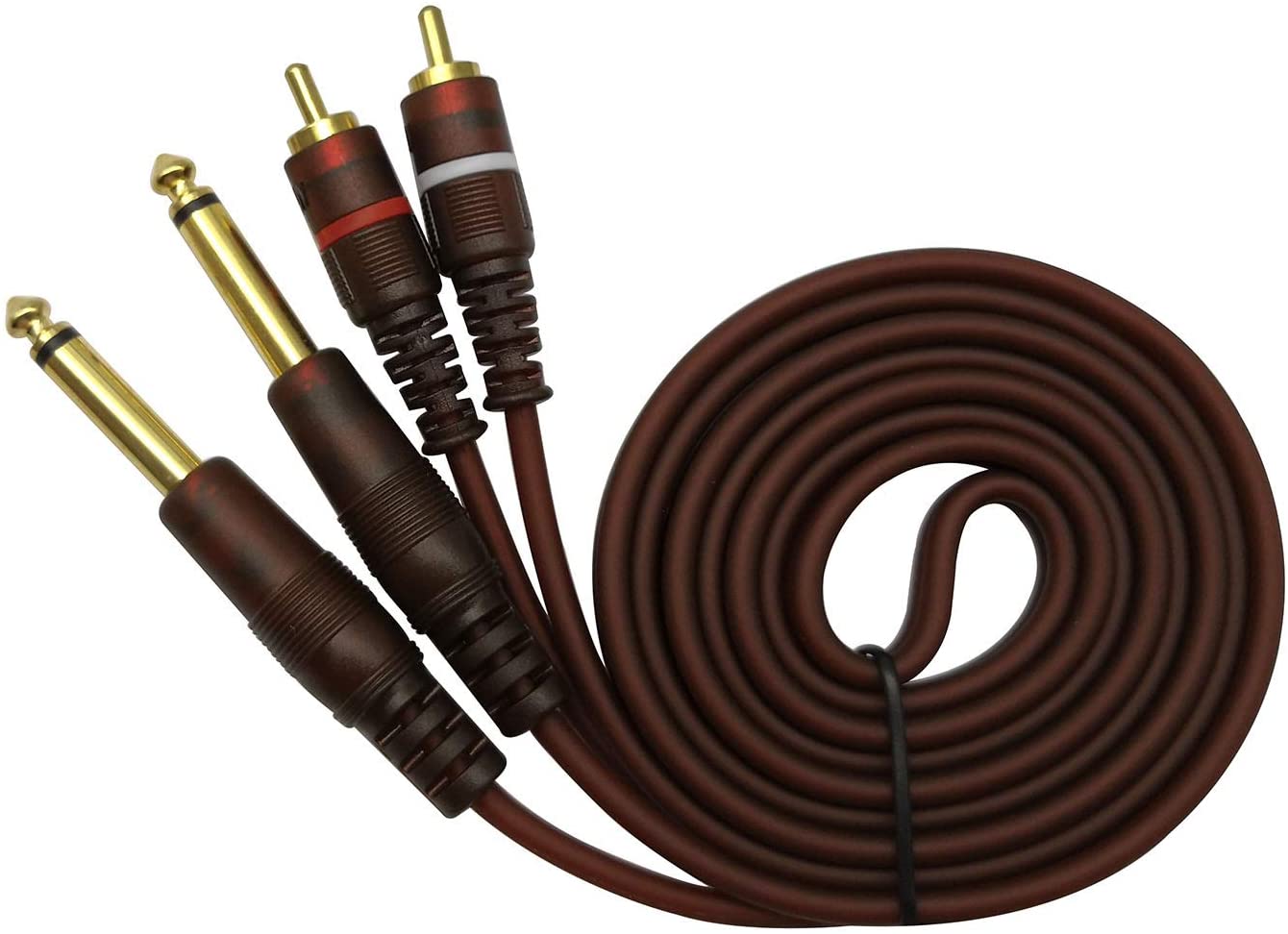 6.35mm to 3.5mm Stereo Jack Audio Cable,Gold Plated 6.35mm 1/4" TRS