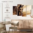 thumbnail image 4 of Elephant Stock Monochrome Arabian Horse Wall Art - Horizontal Multi Panel Canvas - Living Room Wall Decor - Animal Multi Panel - Brown And Black Decor - 68" x 42", 4 of 4